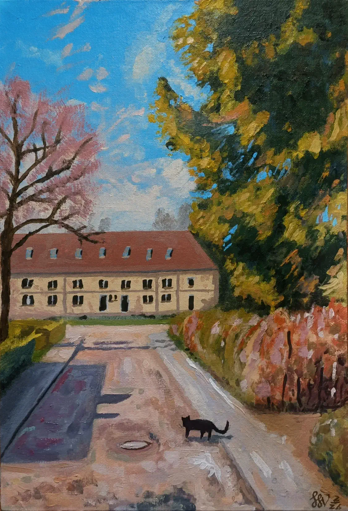 Schwarzer Kater #01 - Ölgemälde