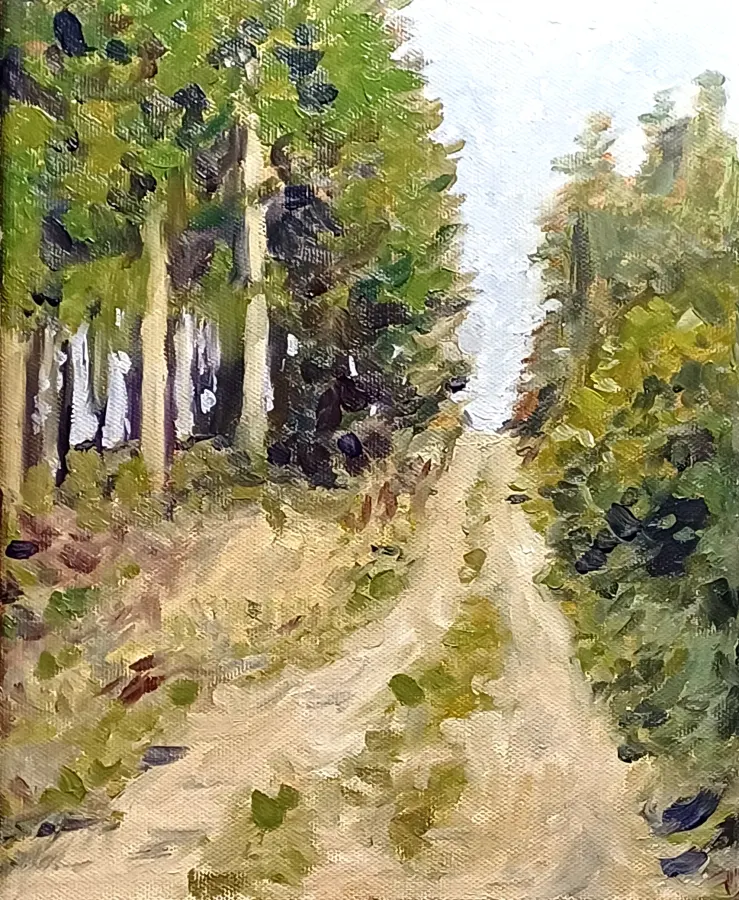 Wanderweg, Öl auf Leinwand, 2025